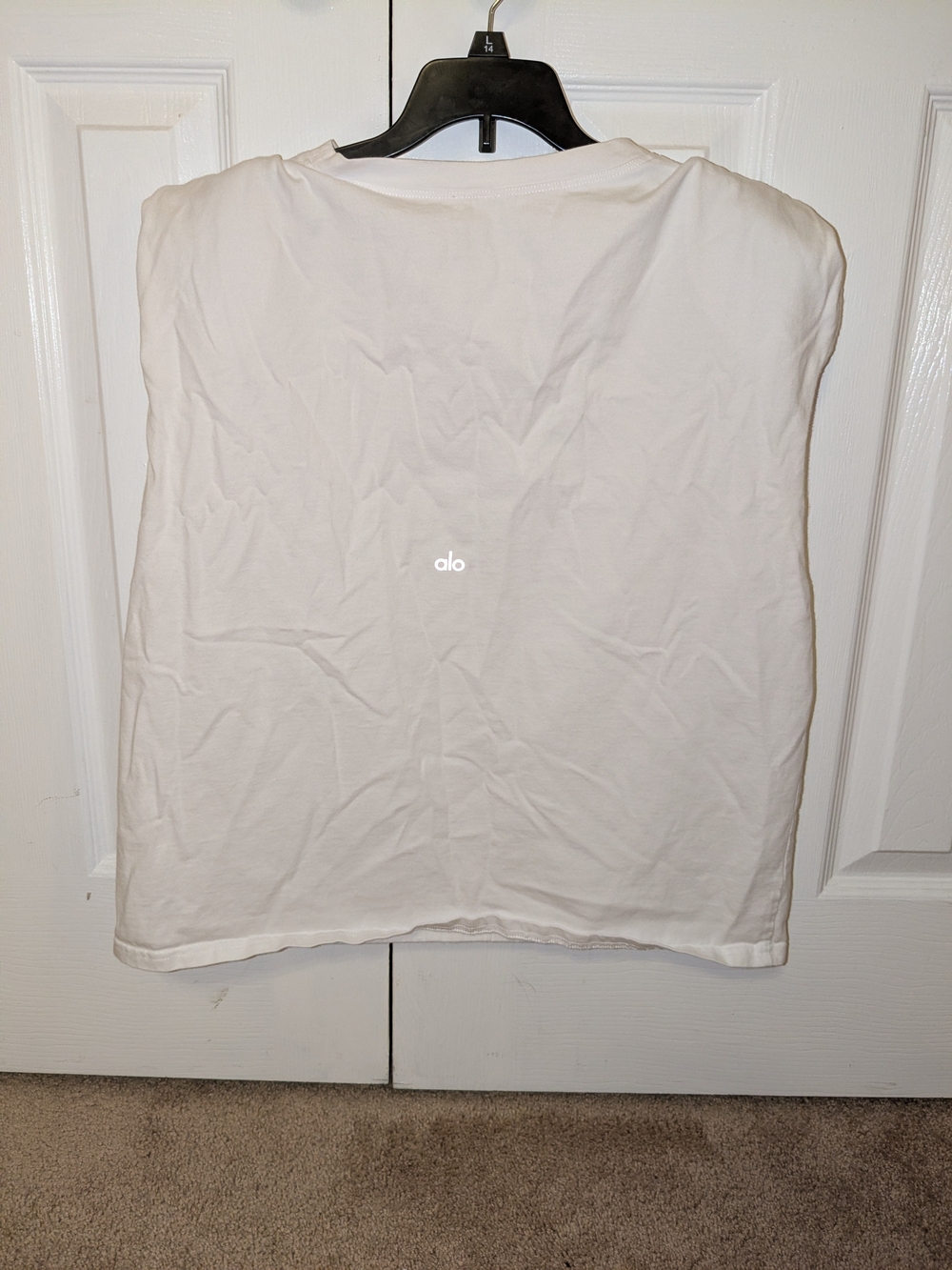 ALO Yoga White Sleeveless Muscle Tank